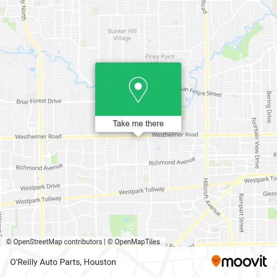 O'Reilly Auto Parts map
