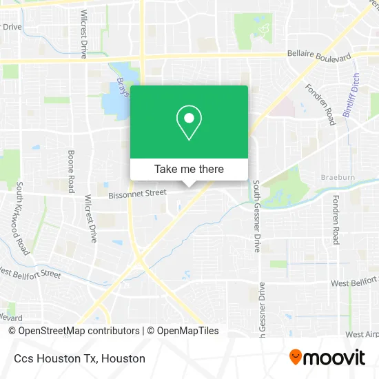Ccs Houston Tx map
