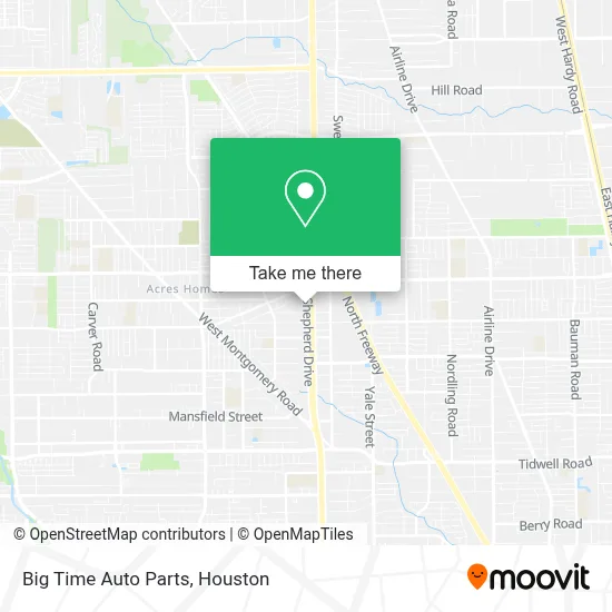 Big Time Auto Parts map