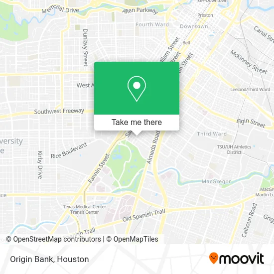 Origin Bank map