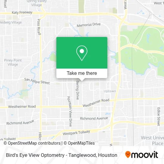 Bird's Eye View Optometry - Tanglewood map