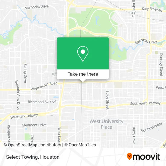 Select Towing map