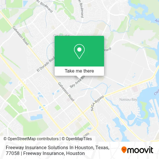 Freeway Insurance Solutions In Houston, Texas, 77058 | Freeway Insurance map