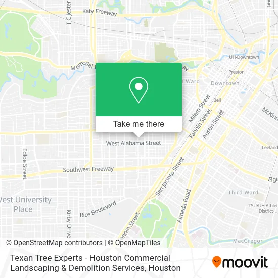 Texan Tree Experts - Houston Commercial Landscaping & Demolition Services map