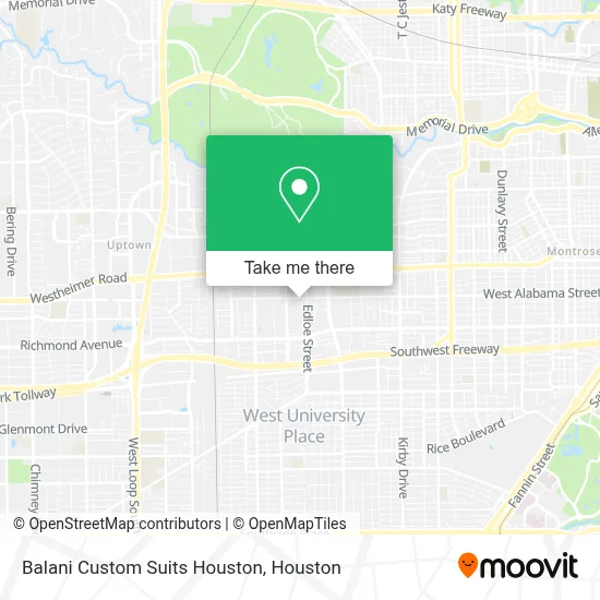 Balani Custom Suits Houston map