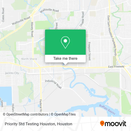 Priority Std Testing Houston map