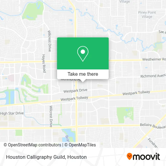 Houston Calligraphy Guild map