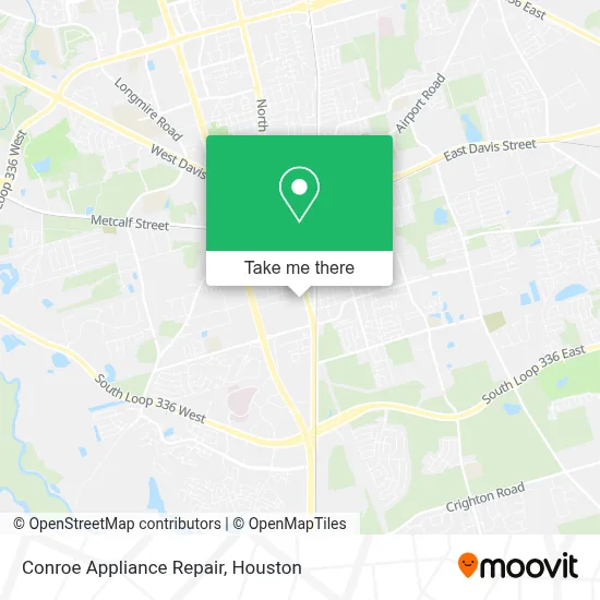 Conroe Appliance Repair map