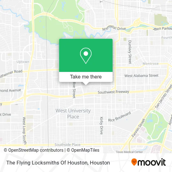 The Flying Locksmiths Of Houston map
