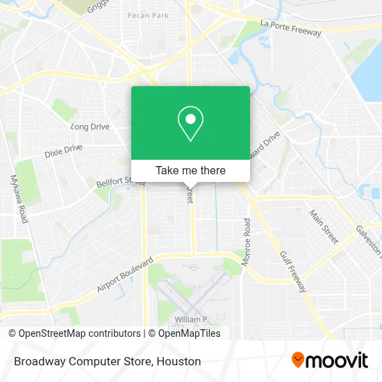Broadway Computer Store map