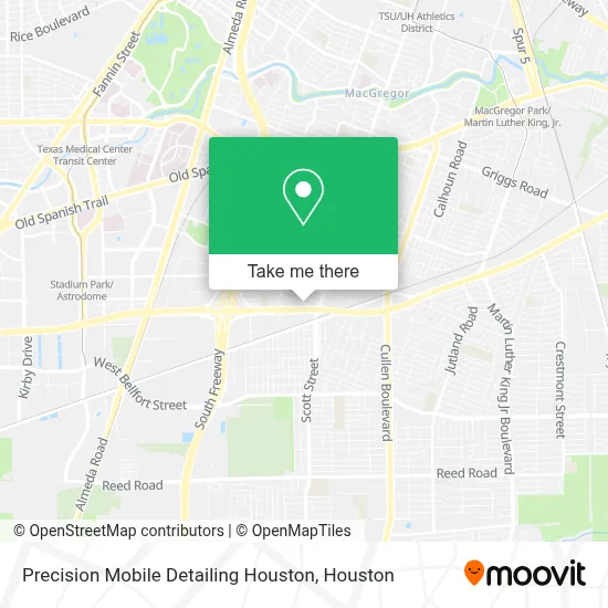 Precision Mobile Detailing Houston map