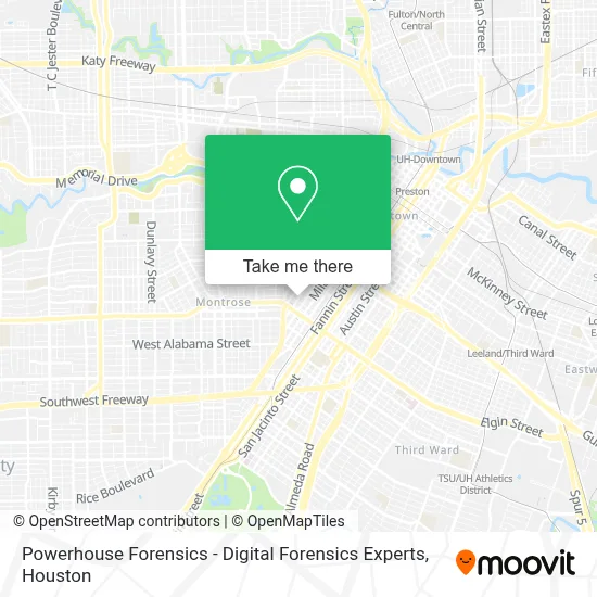 Mapa de Powerhouse Forensics - Digital Forensics Experts