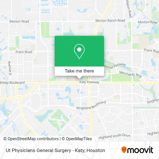Ut Physicians General Surgery - Katy map