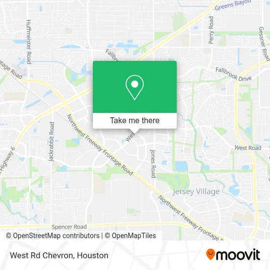 West Rd Chevron map