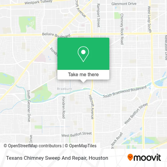 Texans Chimney Sweep And Repair map