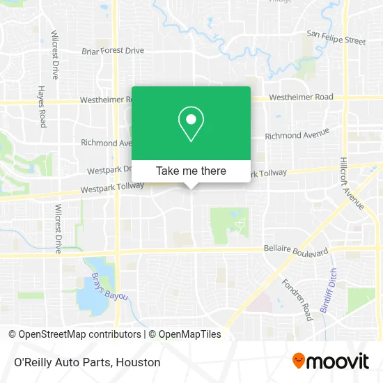 O'Reilly Auto Parts map