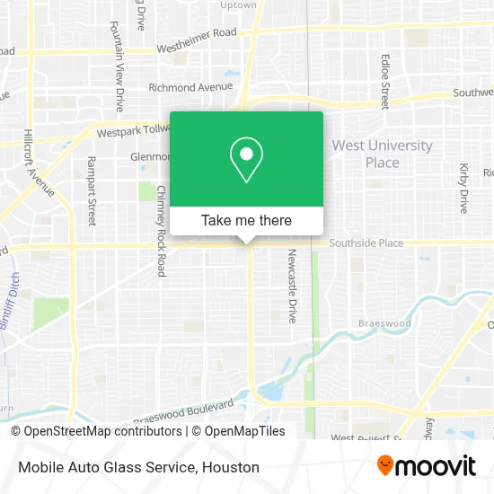 Mobile Auto Glass Service map
