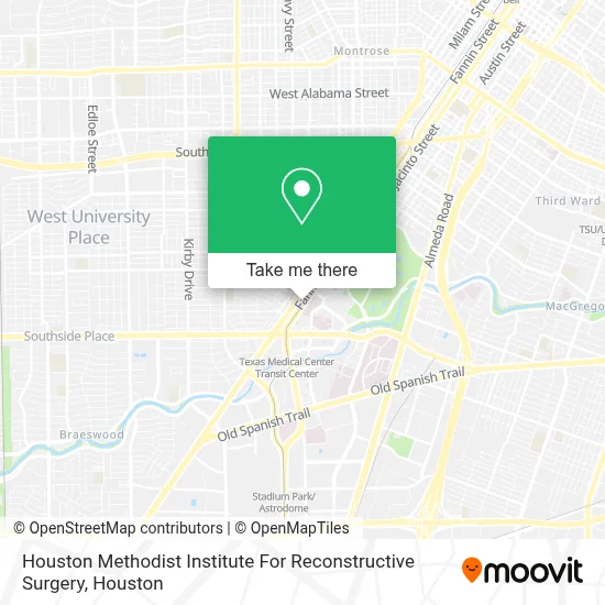 Mapa de Houston Methodist Institute For Reconstructive Surgery
