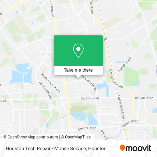 Houston Tech Repair - Mobile Service map