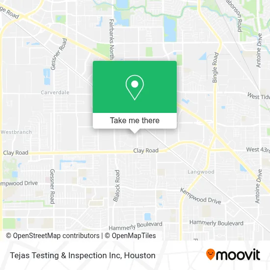 Tejas Testing & Inspection Inc map