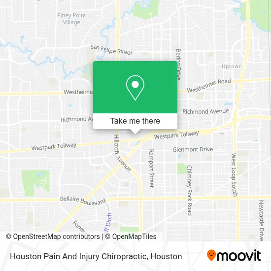 Houston Pain And Injury Chiropractic map