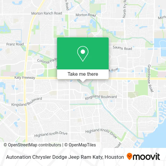 Autonation Chrysler Dodge Jeep Ram Katy map