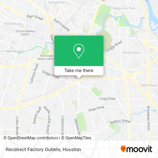 Mapa de Recdirect Factory Outlets