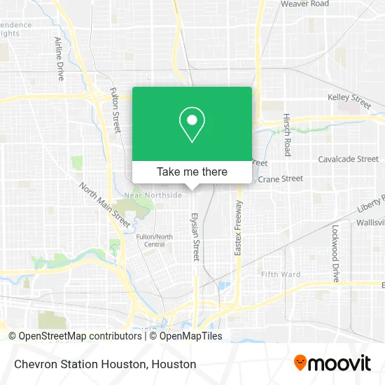 Chevron Station Houston map