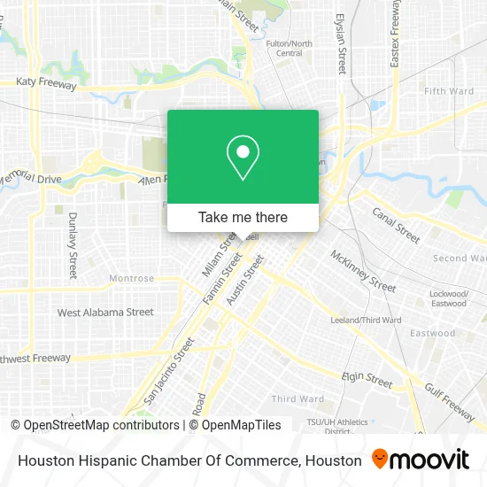 Houston Hispanic Chamber Of Commerce map