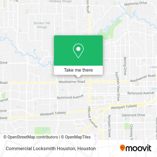 Commercial Locksmith Houston map