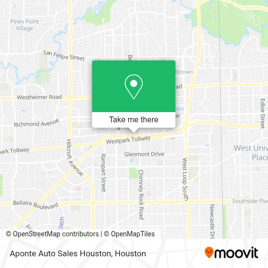 Aponte Auto Sales Houston map