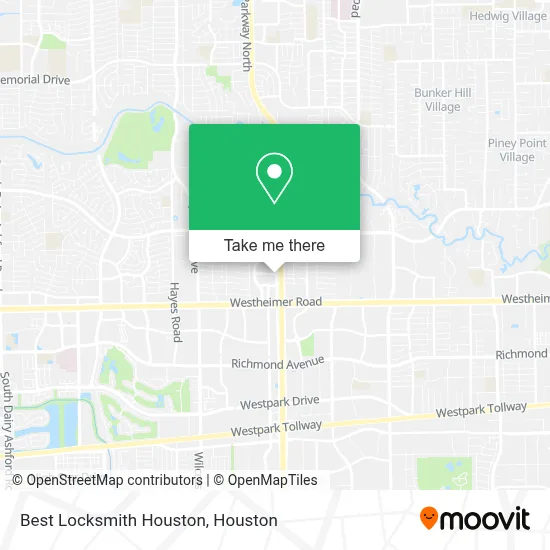 Best Locksmith Houston map