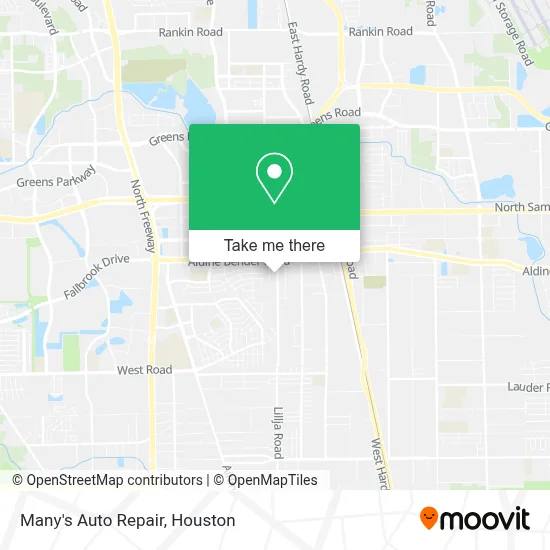 Many's Auto Repair map