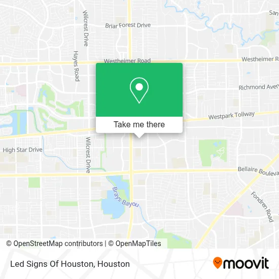 Led Signs Of Houston map