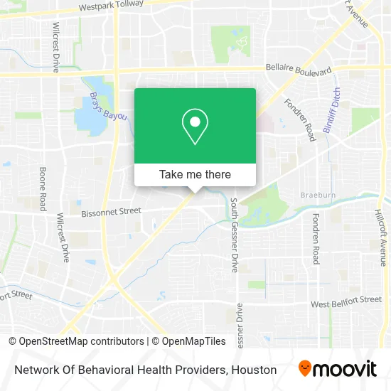 Network Of Behavioral Health Providers map