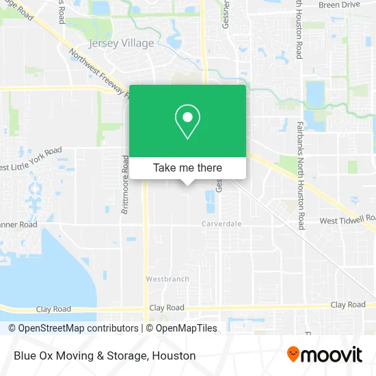 Blue Ox Moving & Storage map