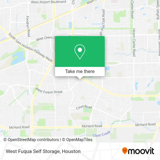 West Fuqua Self Storage map