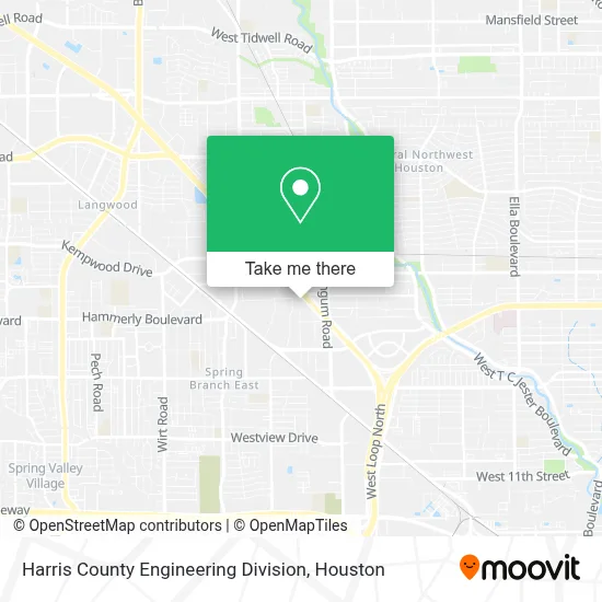Harris County Engineering Division map