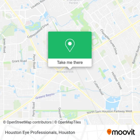 Houston Eye Professionals map