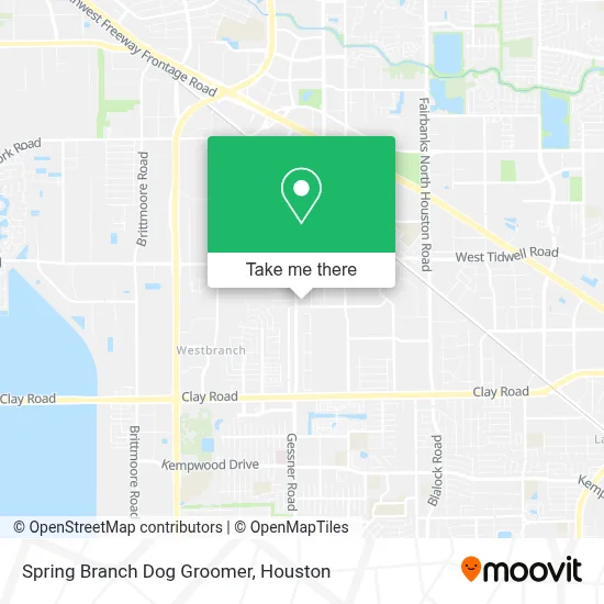 Spring Branch Dog Groomer map