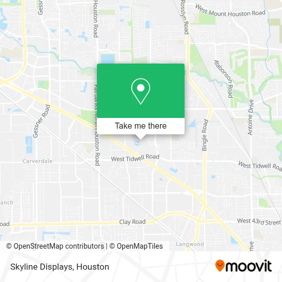 Skyline Displays map