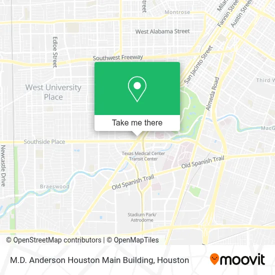 M.D. Anderson Houston Main Building map