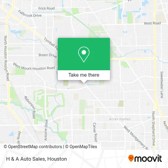 H & A Auto Sales map