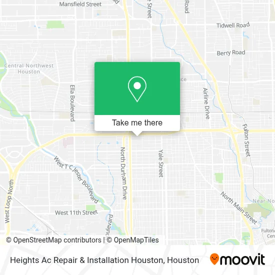 Heights Ac Repair & Installation Houston map