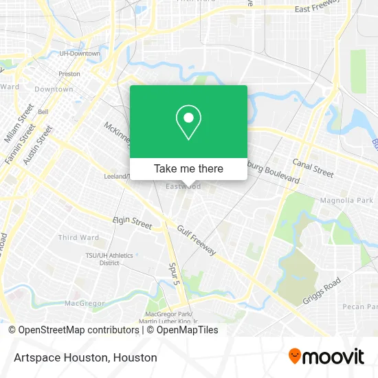 Artspace Houston map