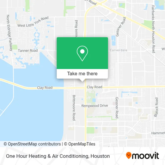 One Hour Heating & Air Conditioning map