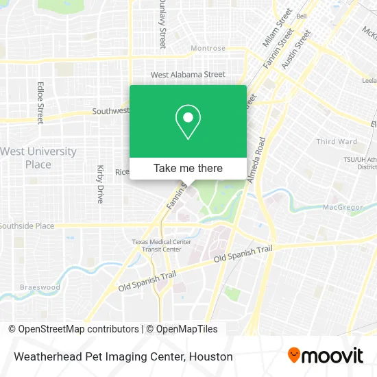 Weatherhead Pet Imaging Center map