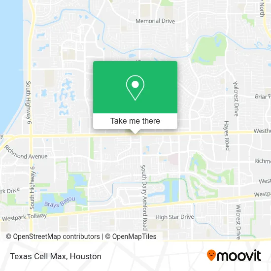 Texas Cell Max map