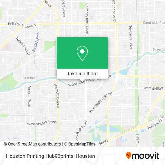 Houston Printing Hub92prints map