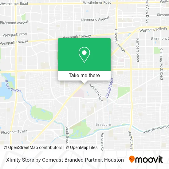 Xfinity Store by Comcast Branded Partner map